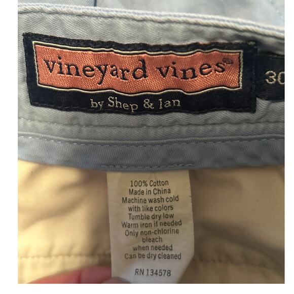 GUC Vineyard Vines Men's Light Blue Shorts Pockets 100% Cotton Size 30 - Picture 4 of 4